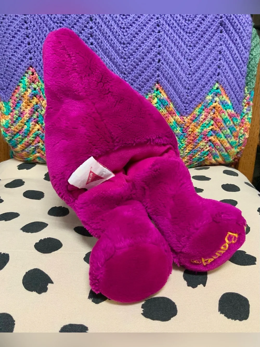 Vintage BARNEY Purple Dinosaur Dakin The Lyons Group Plush Hand Puppet Toy 1992